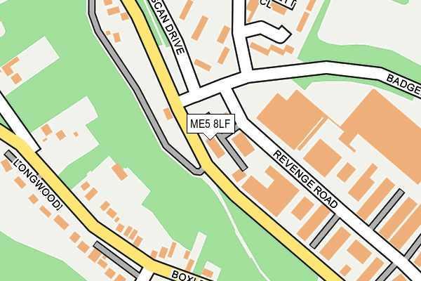 ME5 8LF map - OS OpenMap – Local (Ordnance Survey)