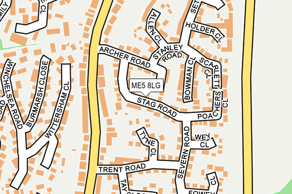 ME5 8LG map - OS OpenMap – Local (Ordnance Survey)