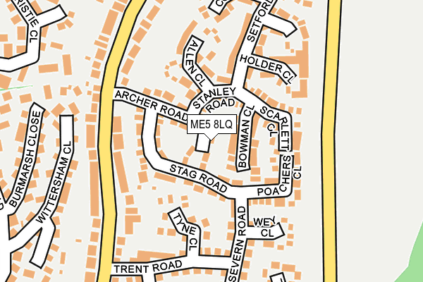 ME5 8LQ map - OS OpenMap – Local (Ordnance Survey)