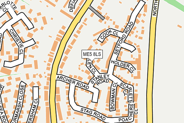 ME5 8LS map - OS OpenMap – Local (Ordnance Survey)