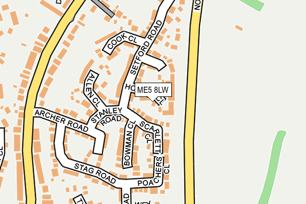 ME5 8LW map - OS OpenMap – Local (Ordnance Survey)