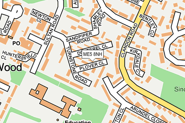 ME5 8NH map - OS OpenMap – Local (Ordnance Survey)