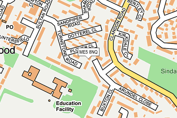 ME5 8NQ map - OS OpenMap – Local (Ordnance Survey)