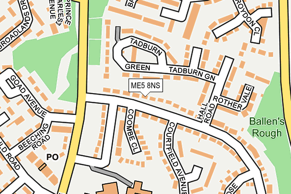 ME5 8NS map - OS OpenMap – Local (Ordnance Survey)