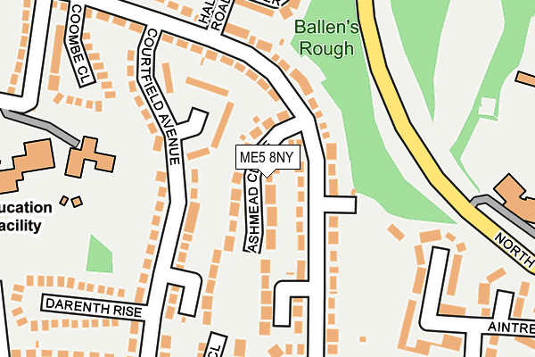 ME5 8NY map - OS OpenMap – Local (Ordnance Survey)