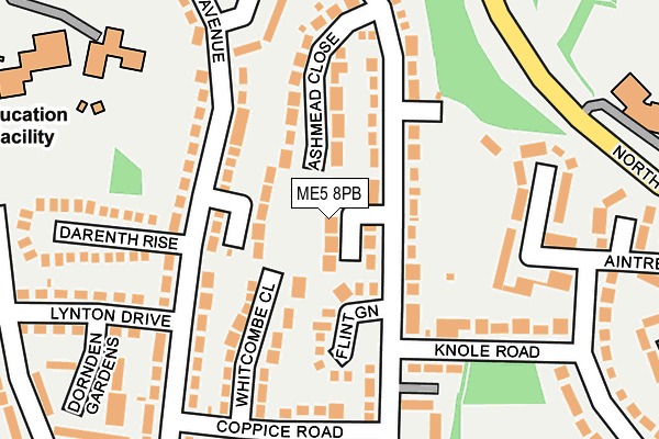 ME5 8PB map - OS OpenMap – Local (Ordnance Survey)