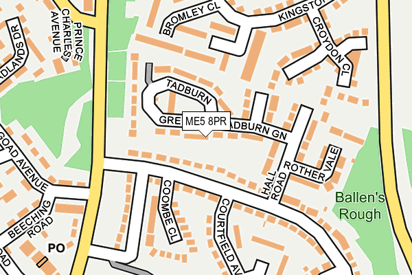 ME5 8PR map - OS OpenMap – Local (Ordnance Survey)