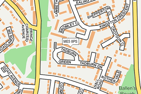 ME5 8PS map - OS OpenMap – Local (Ordnance Survey)