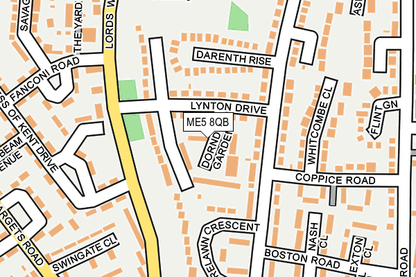 ME5 8QB map - OS OpenMap – Local (Ordnance Survey)