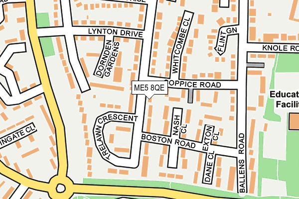 ME5 8QE map - OS OpenMap – Local (Ordnance Survey)