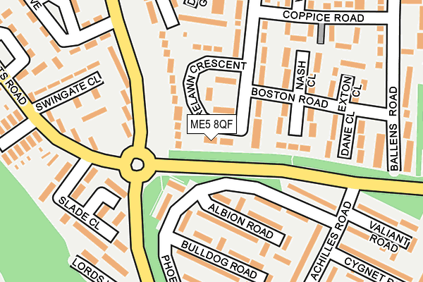 ME5 8QF map - OS OpenMap – Local (Ordnance Survey)