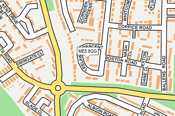 ME5 8QG map - OS OpenMap – Local (Ordnance Survey)