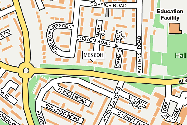 ME5 8QH map - OS OpenMap – Local (Ordnance Survey)