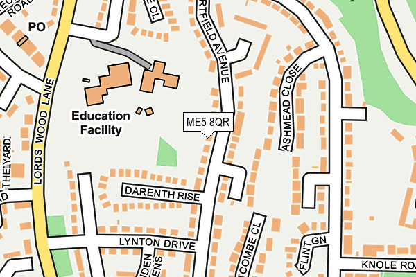 ME5 8QR map - OS OpenMap – Local (Ordnance Survey)