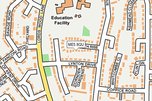 ME5 8QU map - OS OpenMap – Local (Ordnance Survey)