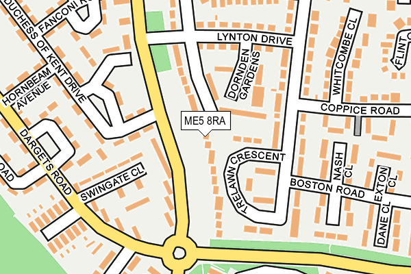 ME5 8RA map - OS OpenMap – Local (Ordnance Survey)