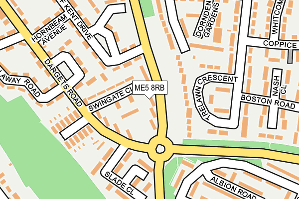 ME5 8RB map - OS OpenMap – Local (Ordnance Survey)