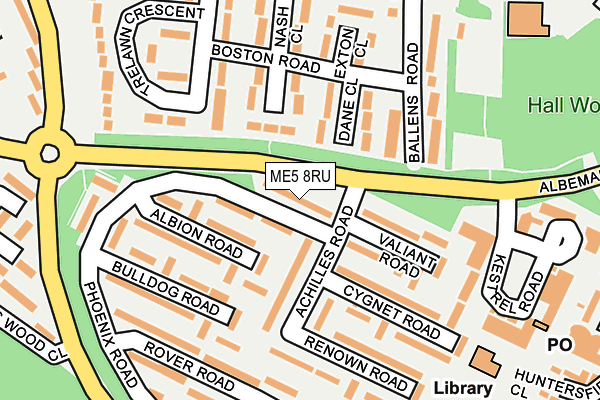 ME5 8RU map - OS OpenMap – Local (Ordnance Survey)