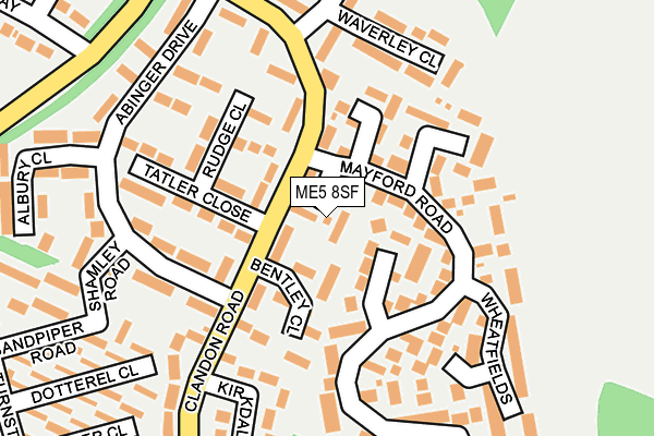 ME5 8SF map - OS OpenMap – Local (Ordnance Survey)
