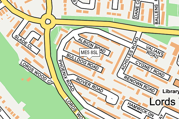 ME5 8SL map - OS OpenMap – Local (Ordnance Survey)