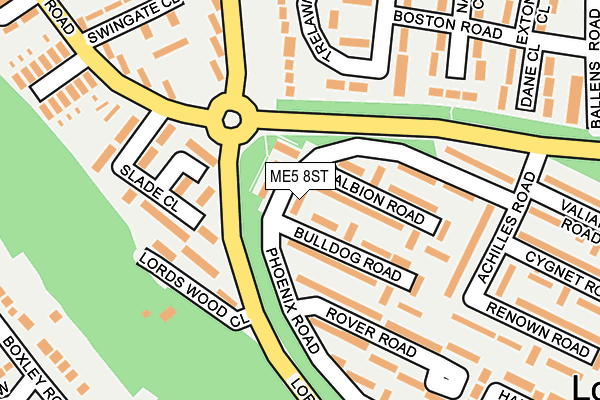ME5 8ST map - OS OpenMap – Local (Ordnance Survey)
