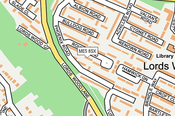 ME5 8SX map - OS OpenMap – Local (Ordnance Survey)