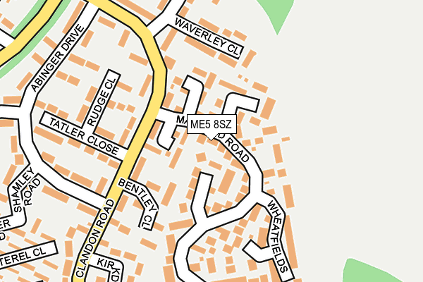 ME5 8SZ map - OS OpenMap – Local (Ordnance Survey)
