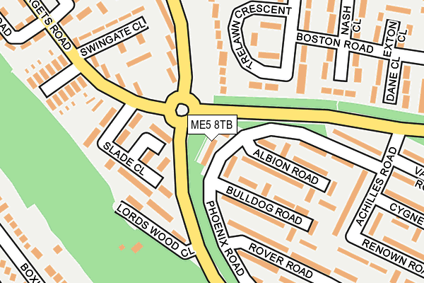 ME5 8TB map - OS OpenMap – Local (Ordnance Survey)