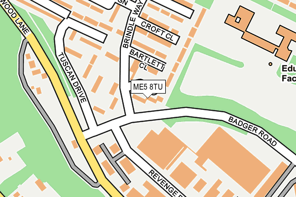 ME5 8TU map - OS OpenMap – Local (Ordnance Survey)