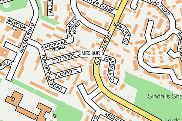 ME5 8UR map - OS OpenMap – Local (Ordnance Survey)