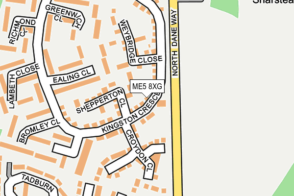 ME5 8XG map - OS OpenMap – Local (Ordnance Survey)