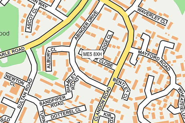 ME5 8XH map - OS OpenMap – Local (Ordnance Survey)
