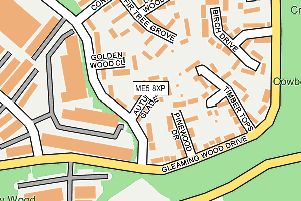 ME5 8XP map - OS OpenMap – Local (Ordnance Survey)