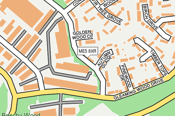 ME5 8XR map - OS OpenMap – Local (Ordnance Survey)