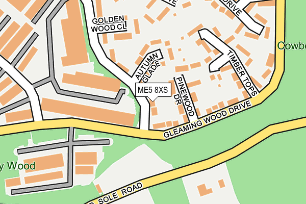 ME5 8XS map - OS OpenMap – Local (Ordnance Survey)