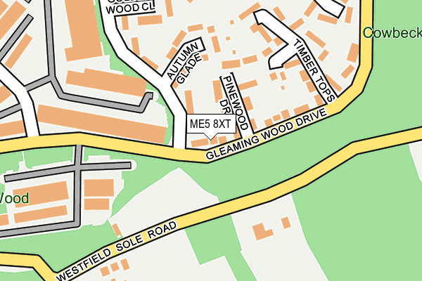 ME5 8XT map - OS OpenMap – Local (Ordnance Survey)