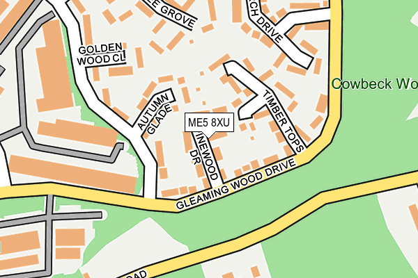 ME5 8XU map - OS OpenMap – Local (Ordnance Survey)