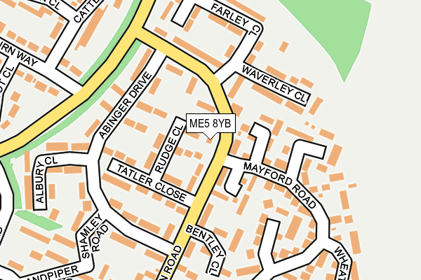 ME5 8YB map - OS OpenMap – Local (Ordnance Survey)