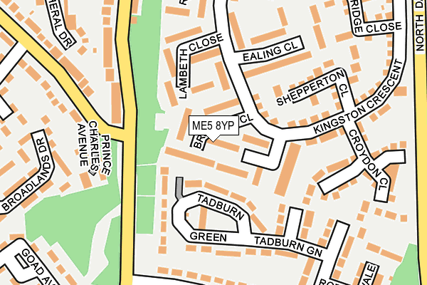ME5 8YP map - OS OpenMap – Local (Ordnance Survey)