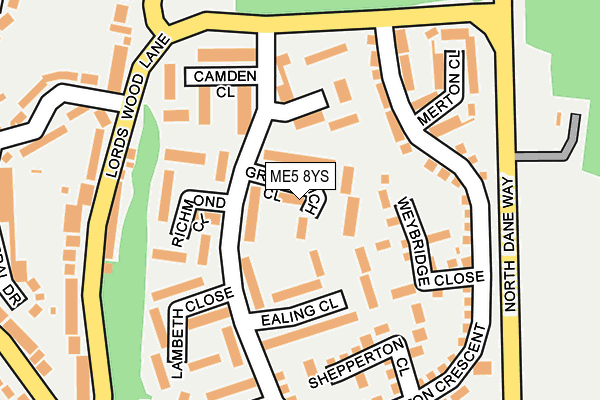 ME5 8YS map - OS OpenMap – Local (Ordnance Survey)