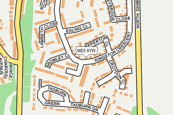 ME5 8YW map - OS OpenMap – Local (Ordnance Survey)
