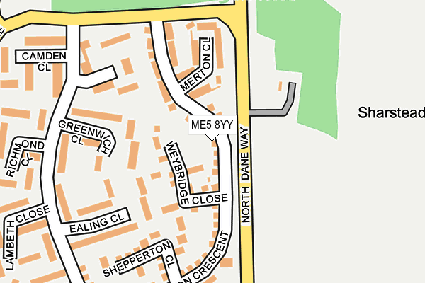 ME5 8YY map - OS OpenMap – Local (Ordnance Survey)
