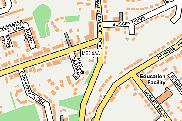 ME5 9AA map - OS OpenMap – Local (Ordnance Survey)