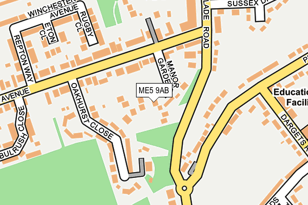 ME5 9AB map - OS OpenMap – Local (Ordnance Survey)