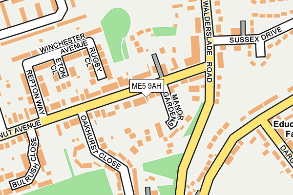 ME5 9AH map - OS OpenMap – Local (Ordnance Survey)
