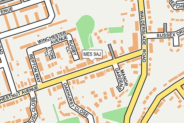 ME5 9AJ map - OS OpenMap – Local (Ordnance Survey)