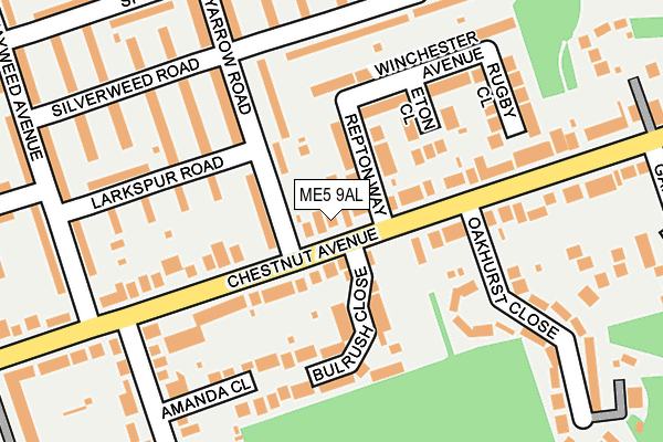 ME5 9AL map - OS OpenMap – Local (Ordnance Survey)