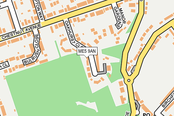 ME5 9AN map - OS OpenMap – Local (Ordnance Survey)