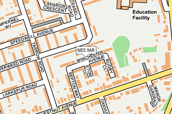 ME5 9AR map - OS OpenMap – Local (Ordnance Survey)