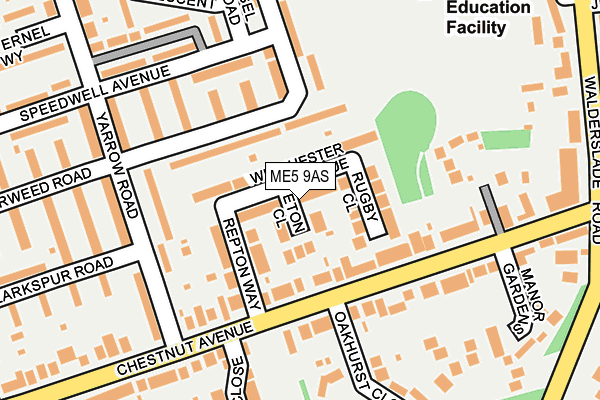 ME5 9AS map - OS OpenMap – Local (Ordnance Survey)